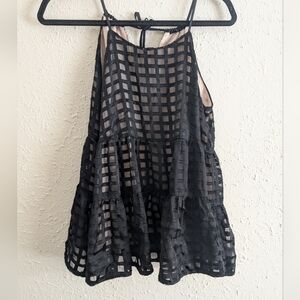 Anthropologie HD in Paris Lined Sheer Tiered Top
